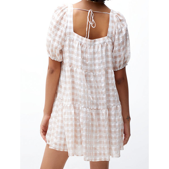 En Saison Pink Checkered Mini Dress - Picture 2 of 10